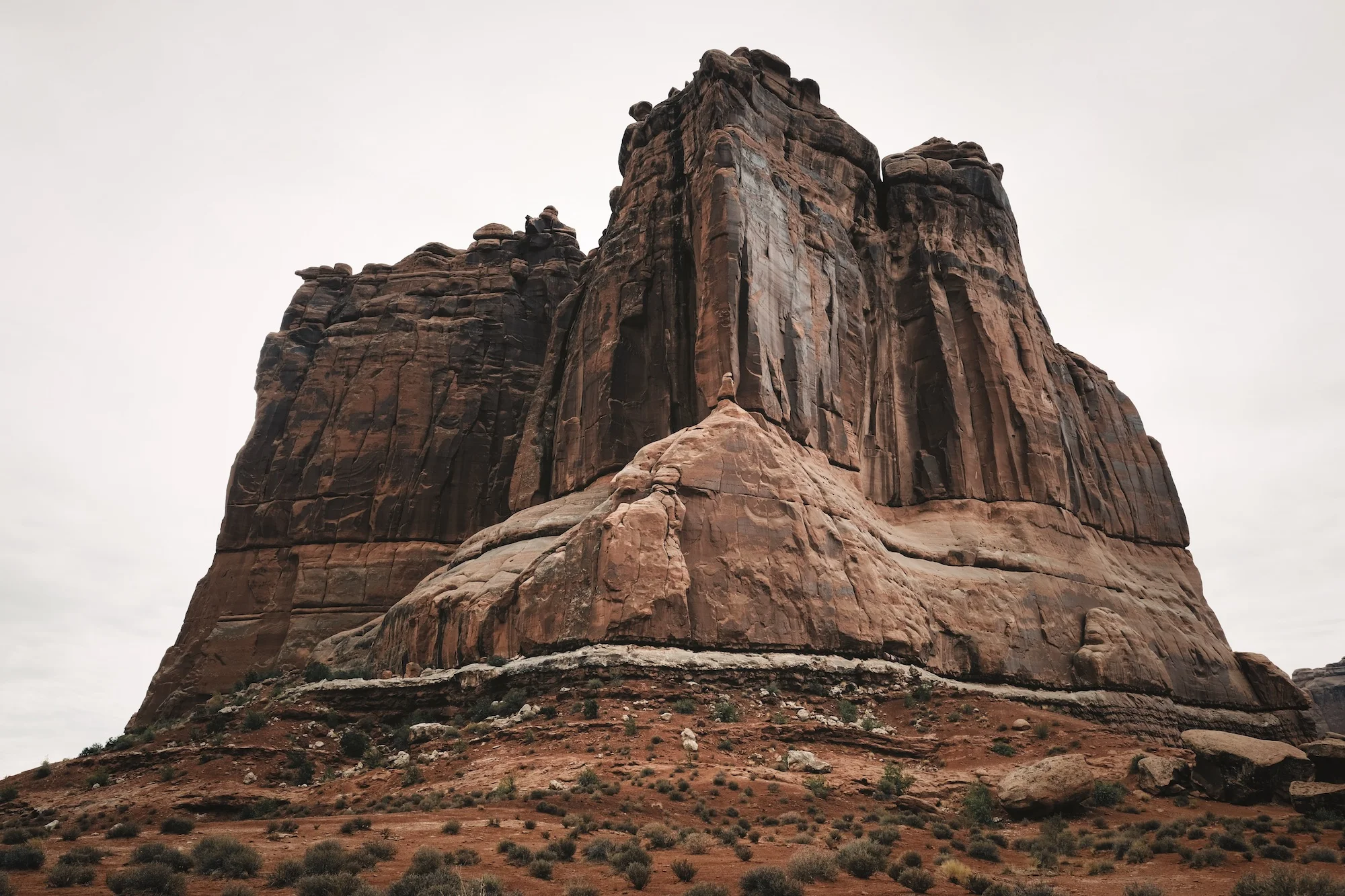 “The Organ” from The Great American West My morning in Arches National Park last July was flat grey overcast, which was actually a nice change from all the other days I’ve had there when the light was typically very harsh. The Organ is an impressive edifice, roughly 500ft tall, and I really like how its stature came through in the image. I did a vertical composition as well, which can be seen in my 4x5 editions.