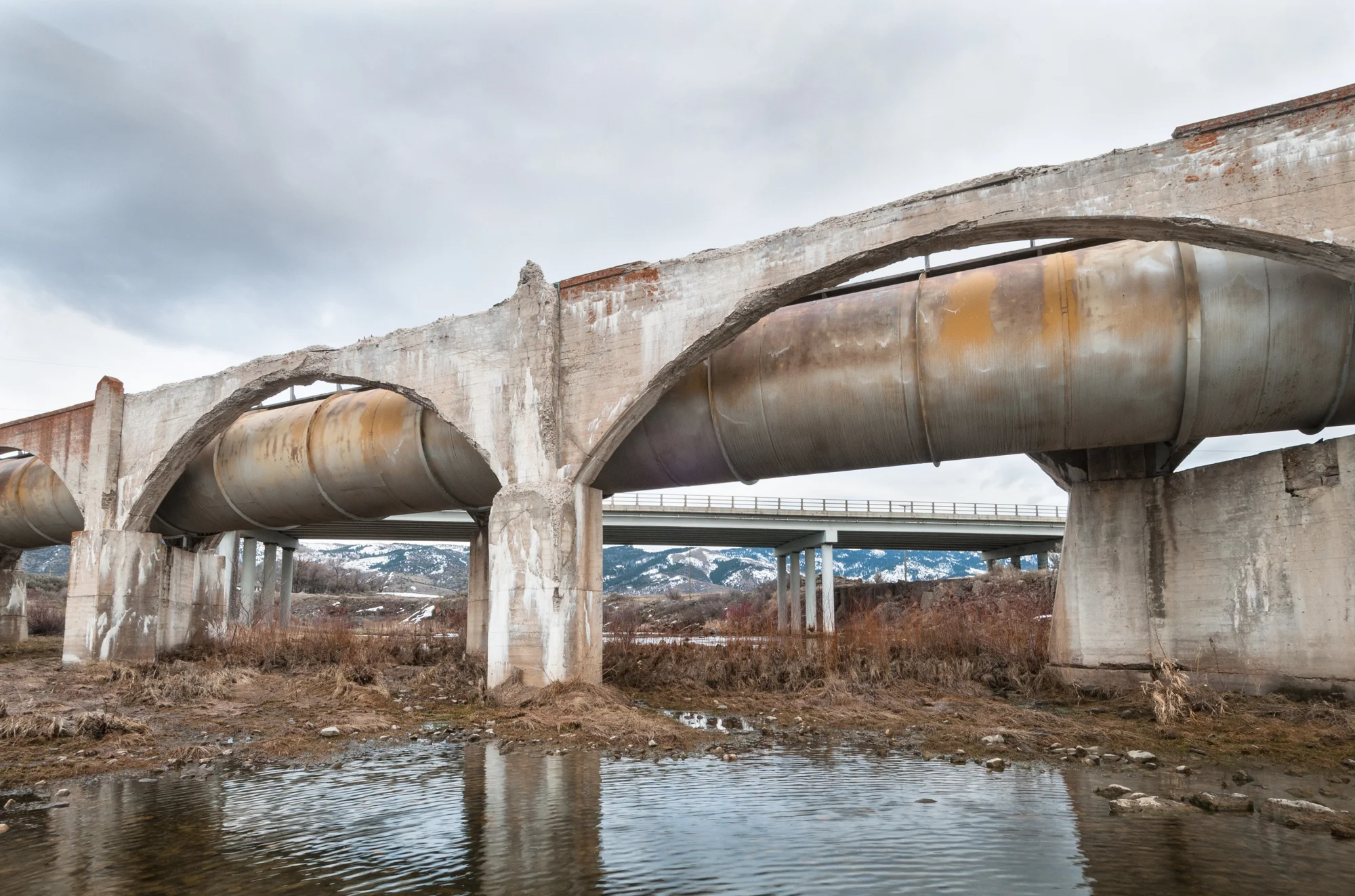 Aqueduct and Highway 34, Bear River, Grace, Idaho, 2016