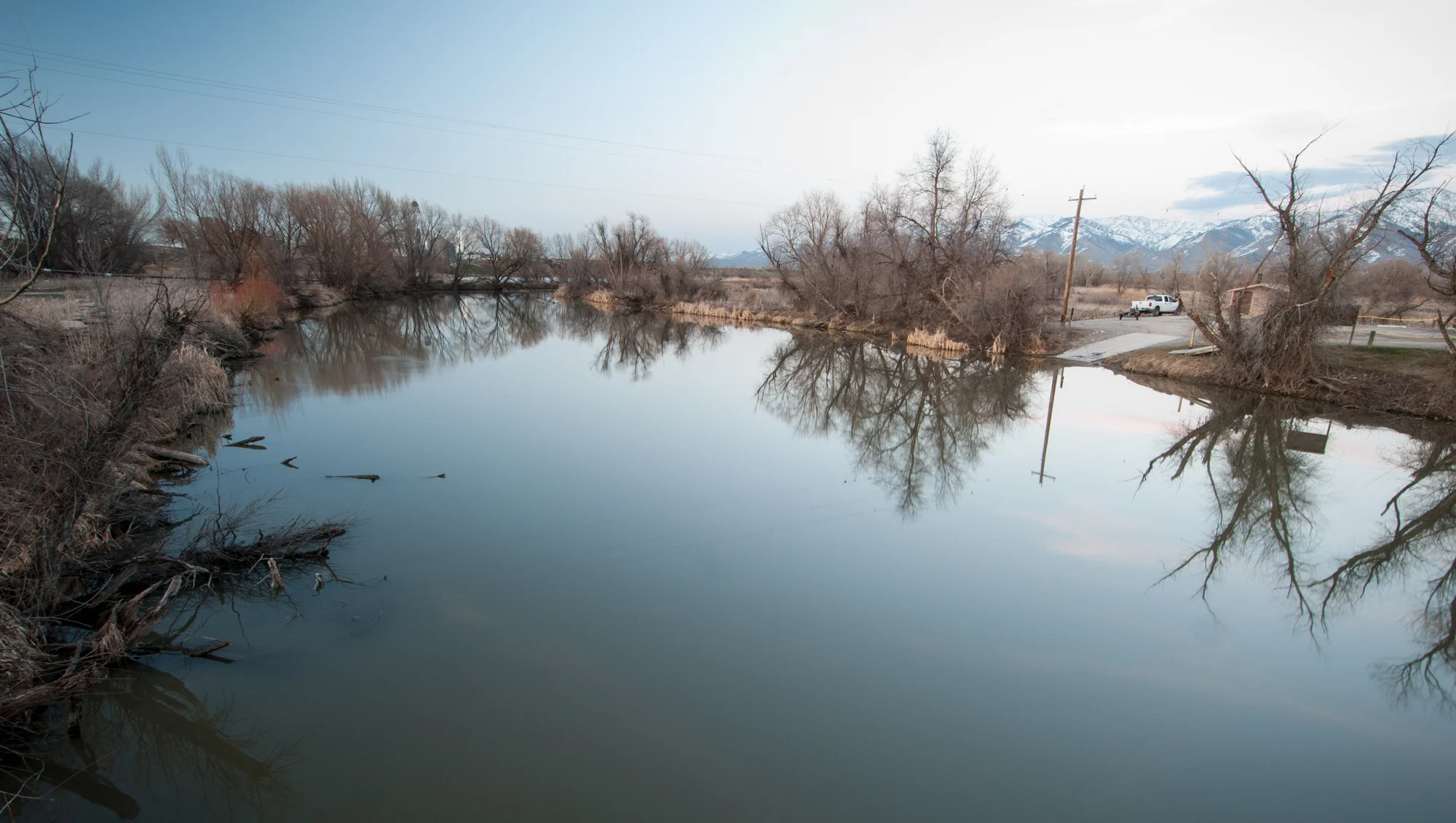 Boat Launch, Bear River, Benson, Utah, 2016