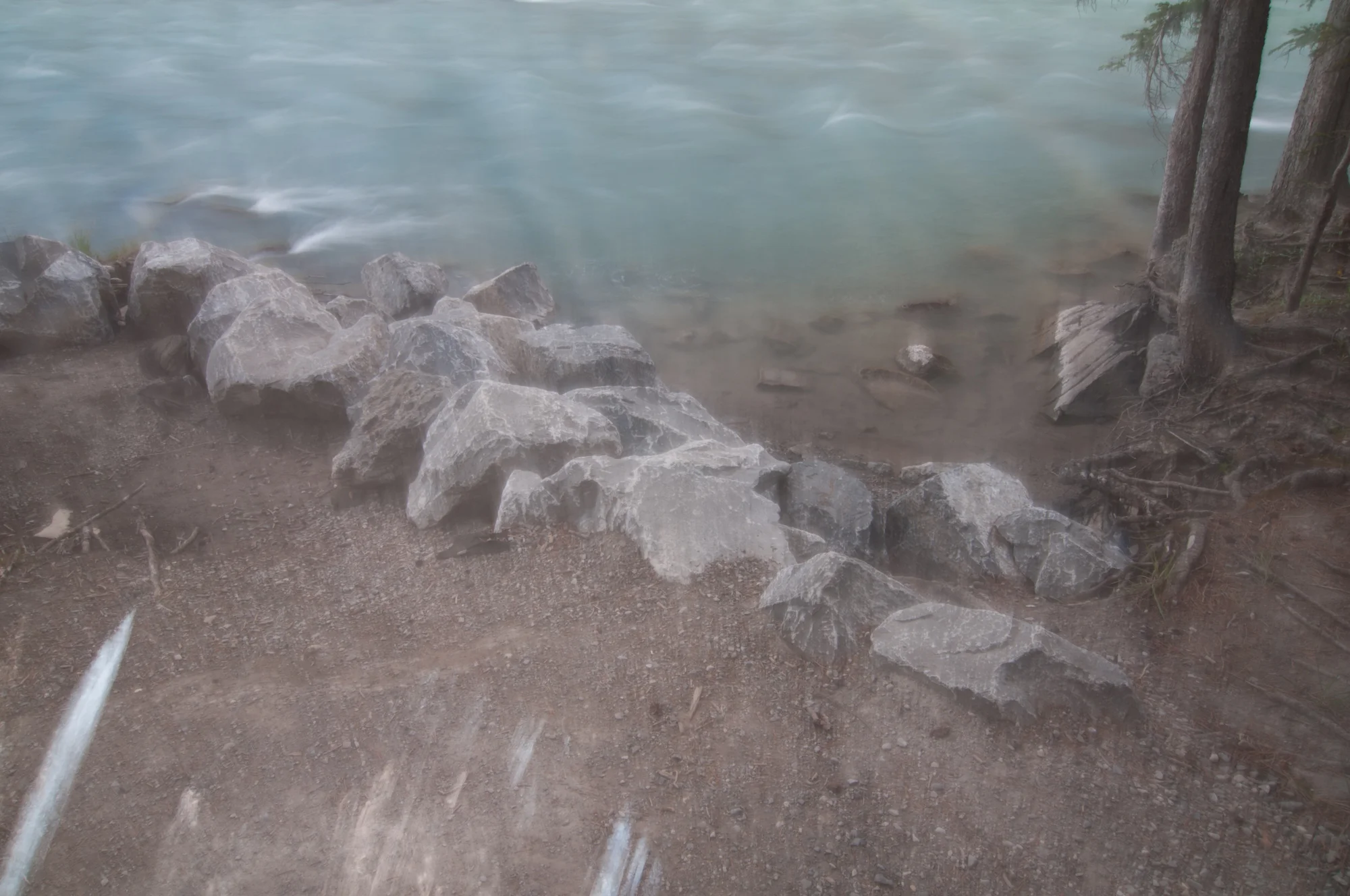 Bow River Through Broken Glass, Banff National Park, July 2015
