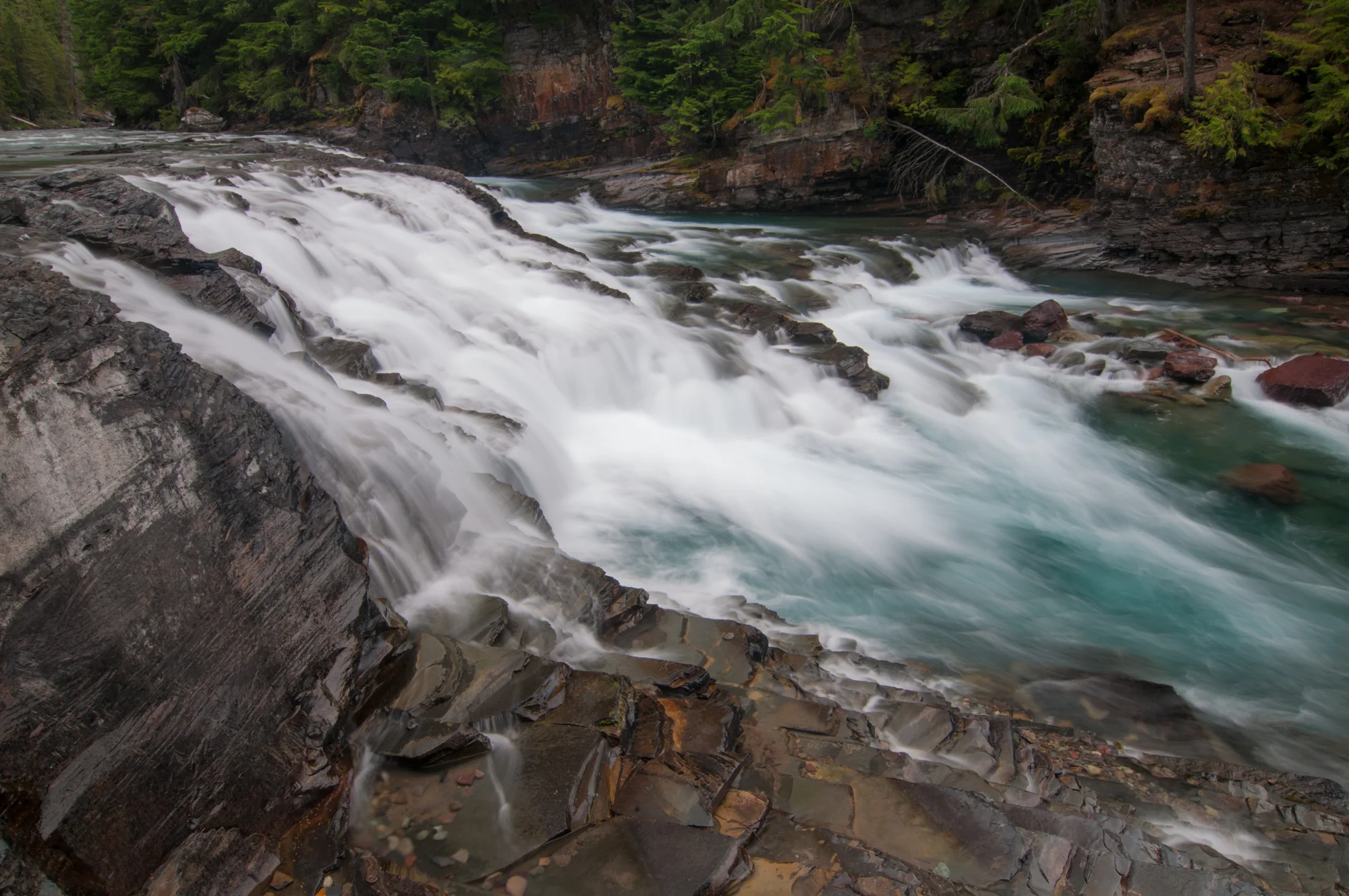 McDonald Falls, McDonald Creek, Glacier National Park, July 2015