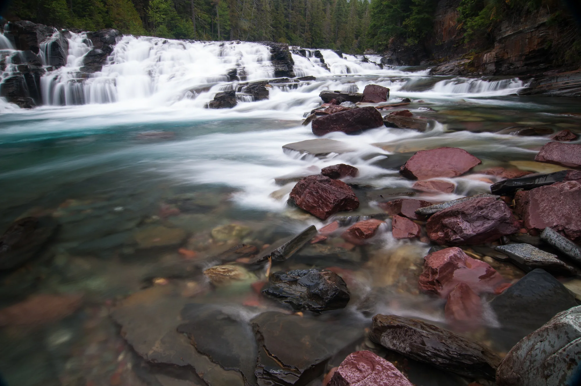 McDonald Falls, McDonald Creek, Glacier National Park, July 2015