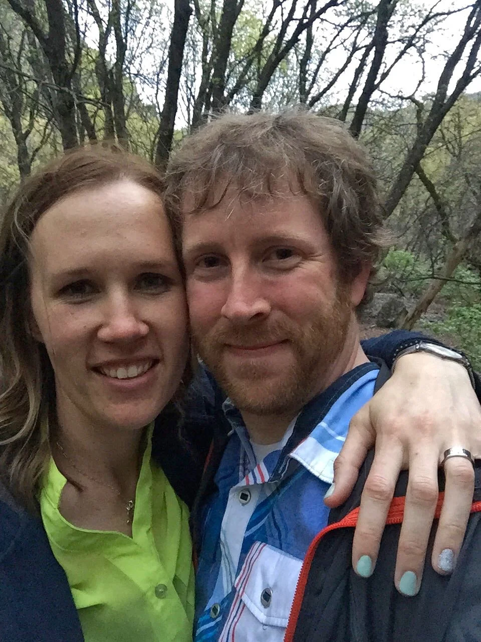  Just after we got engaged for real, but before it started raining. 